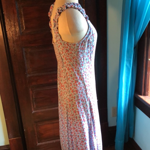 American Eagle 🦅 sundress med/midi/smocked in back/stretch strap makes ruffle - Picture 7 of 12